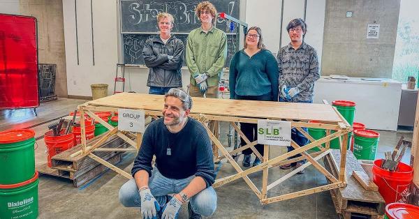 Prof. Alessandro Palermo with engineering students