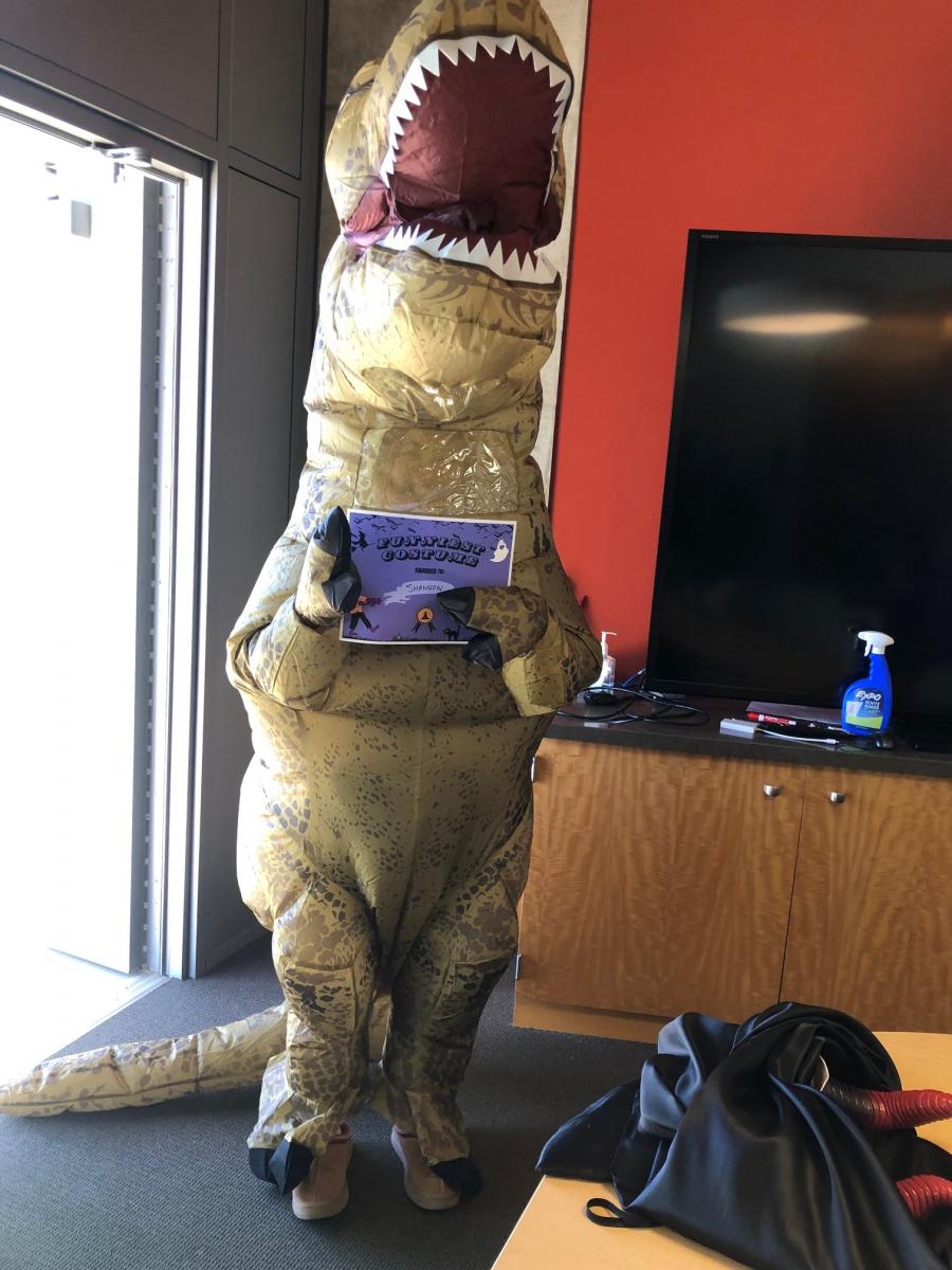 Shannon's full dino costume