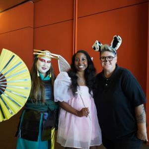 SE Staff dressed as Avatar character, Tooth Fairy, and Dog