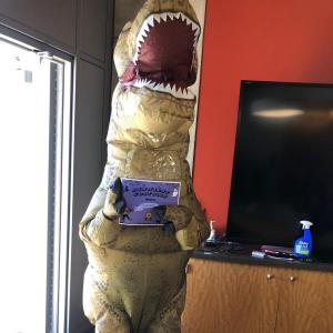 Shannon's full dino costume